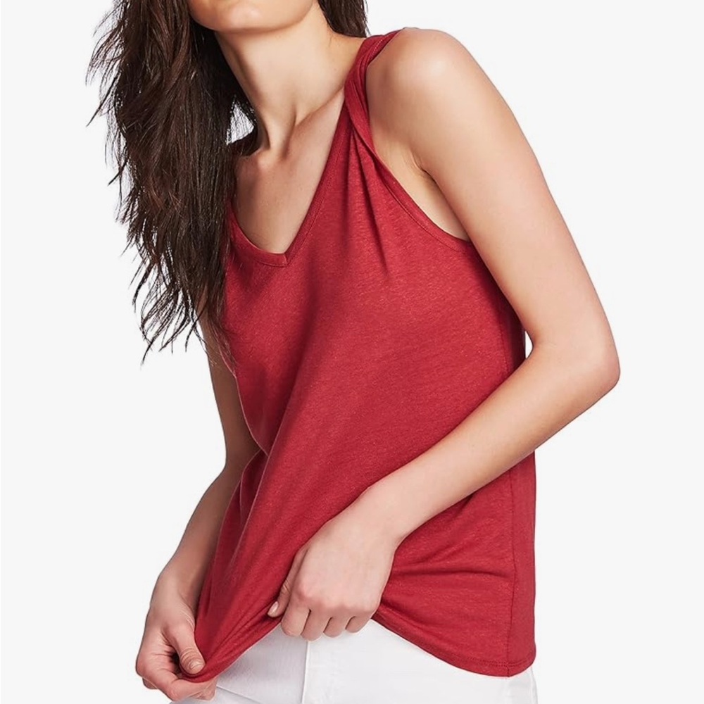 1. State Twisted Linen Tank Top